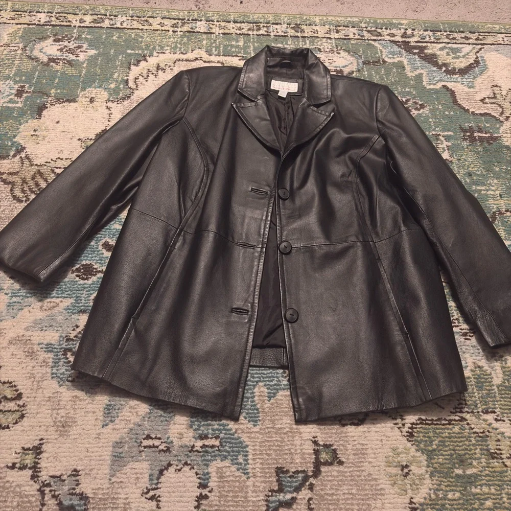 Worthington Genuine Leather jacket – Black | effortless‎ 90s quiet luxury